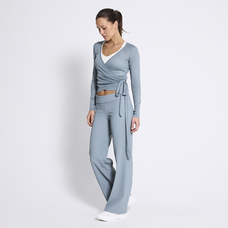 Wrap top "Pilates Top" Aqua